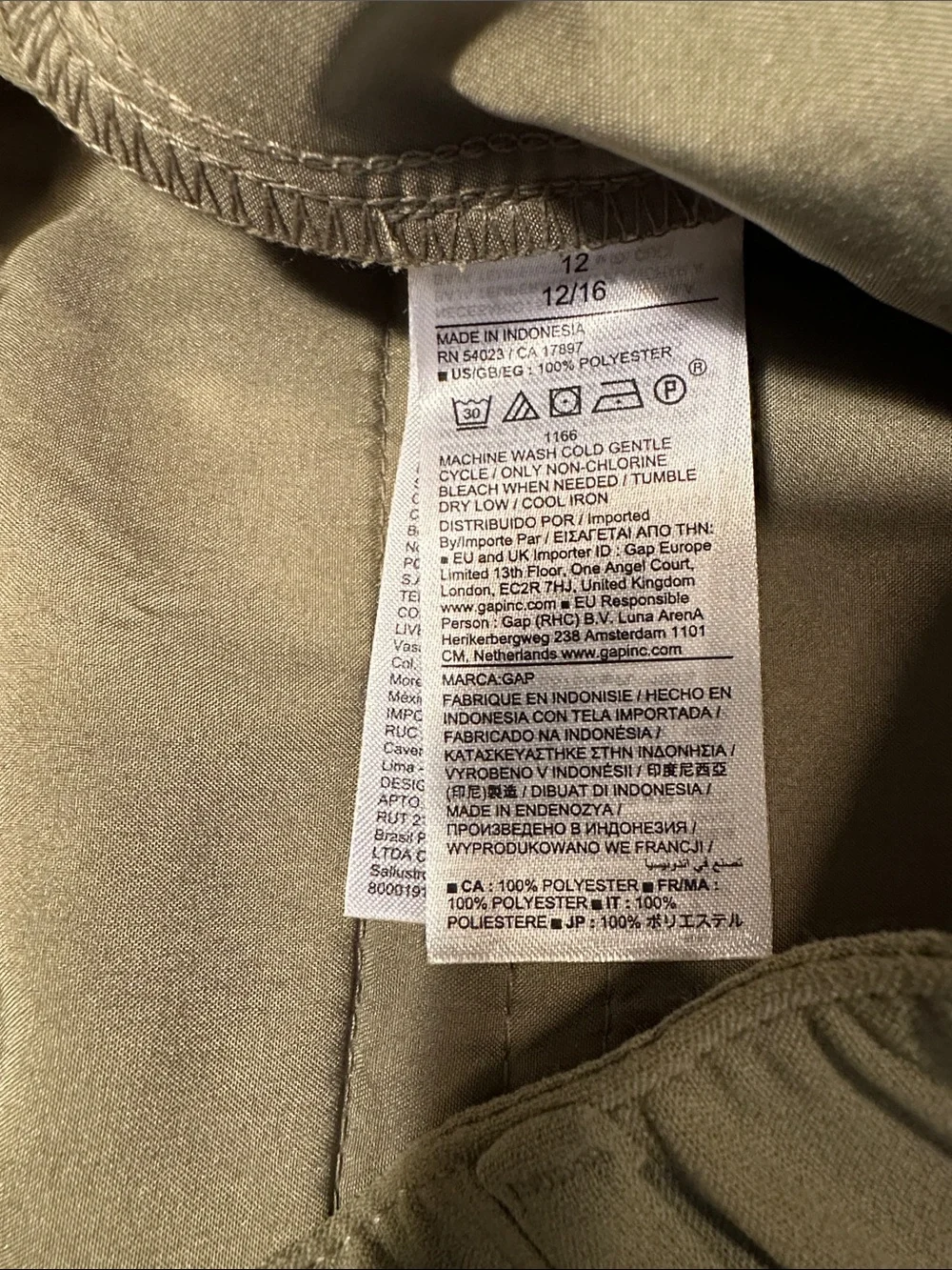 NEW Gap High Waisted Straight Crop Pants, sz 12 - Picture 5 of 12